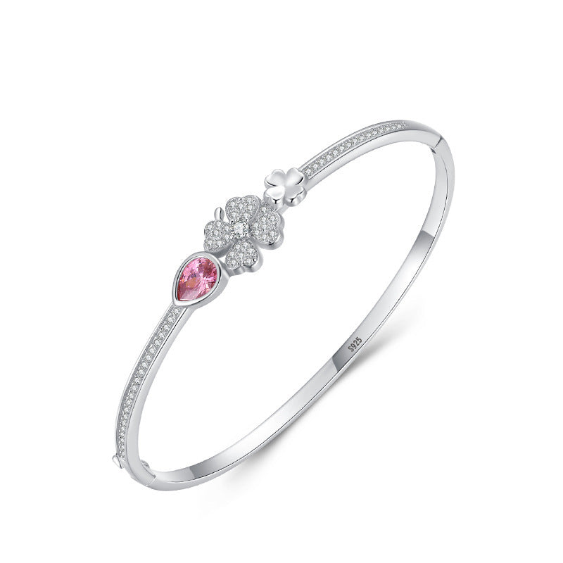 S925 Sterling Silver Clover Bracelet