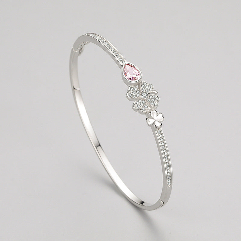 S925 Sterling Silver Clover Bracelet