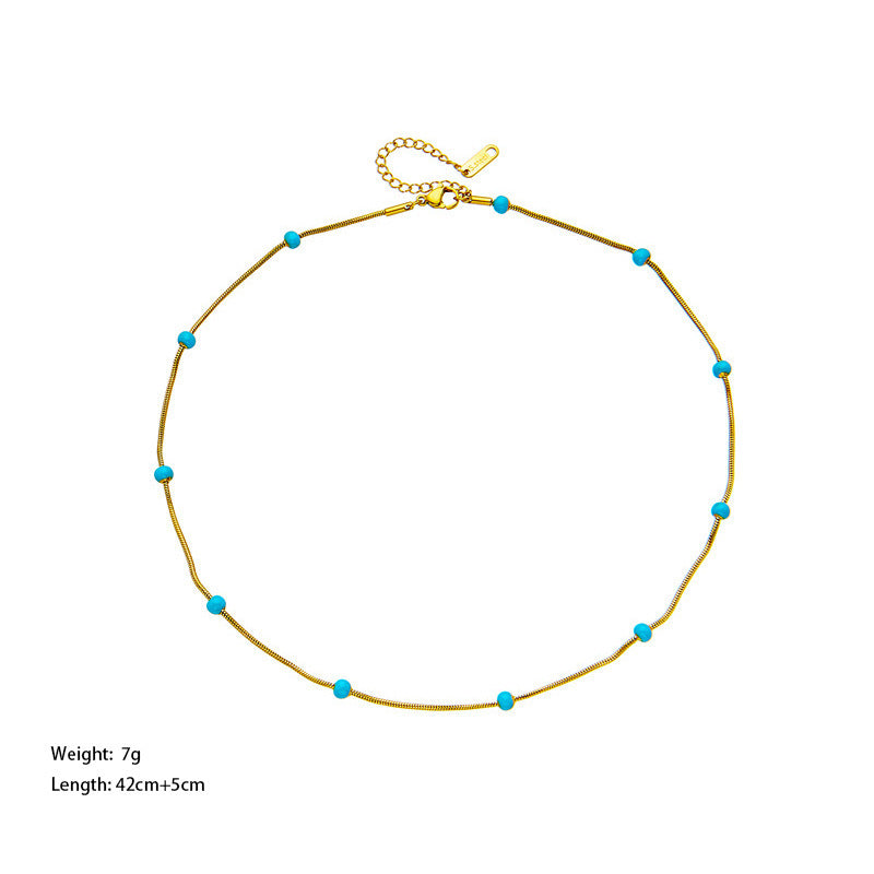 Glazed Drop Necklace