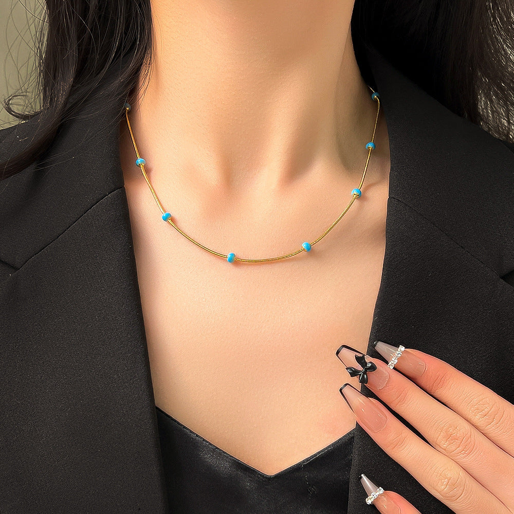 Glazed Drop Necklace